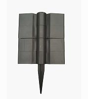 Шарнир угловой (стыковочный) для грядок и клумб, 150*25, пластик, черный