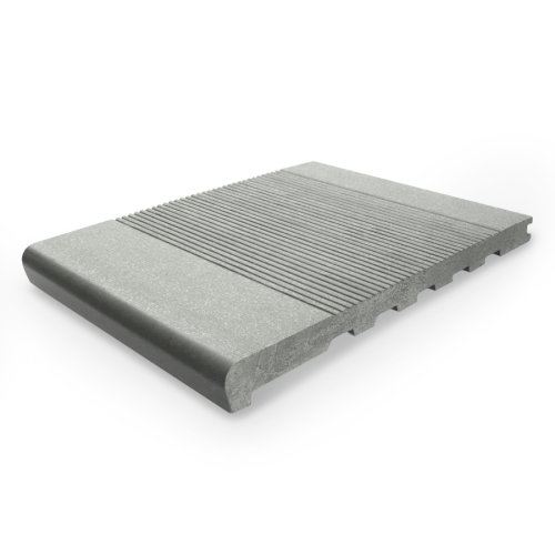 Ступень 322-30-3000 полнотелая брашированная Серый (3м) Groentec ДПК фото 3